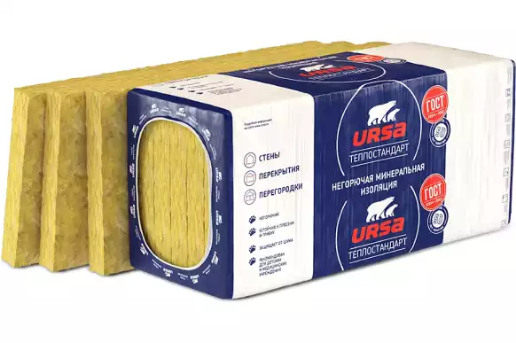 Минеральная вата URSA ТеплоСтандарт Плита (1230х610х50 мм) 12 шт фото